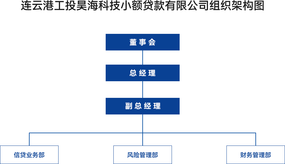 金融板塊-連云港工投昊?？萍夹☆~貸款有限公司組織架構(gòu)圖